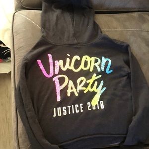 Girls Justice crop hoodie